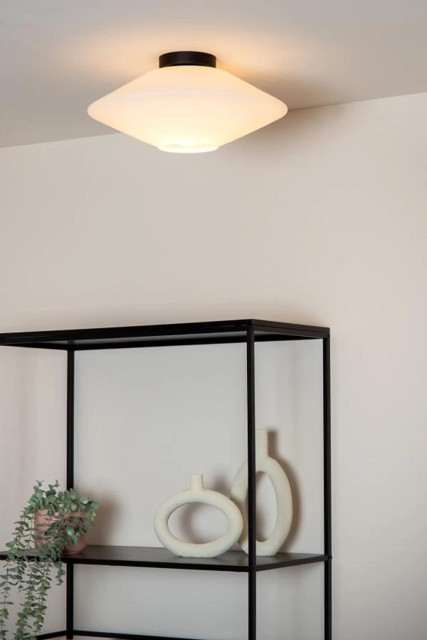 Lucide TREVOR - Flush ceiling light - Ø 42 cm - 1xE27 - Opal - atmosphere 1